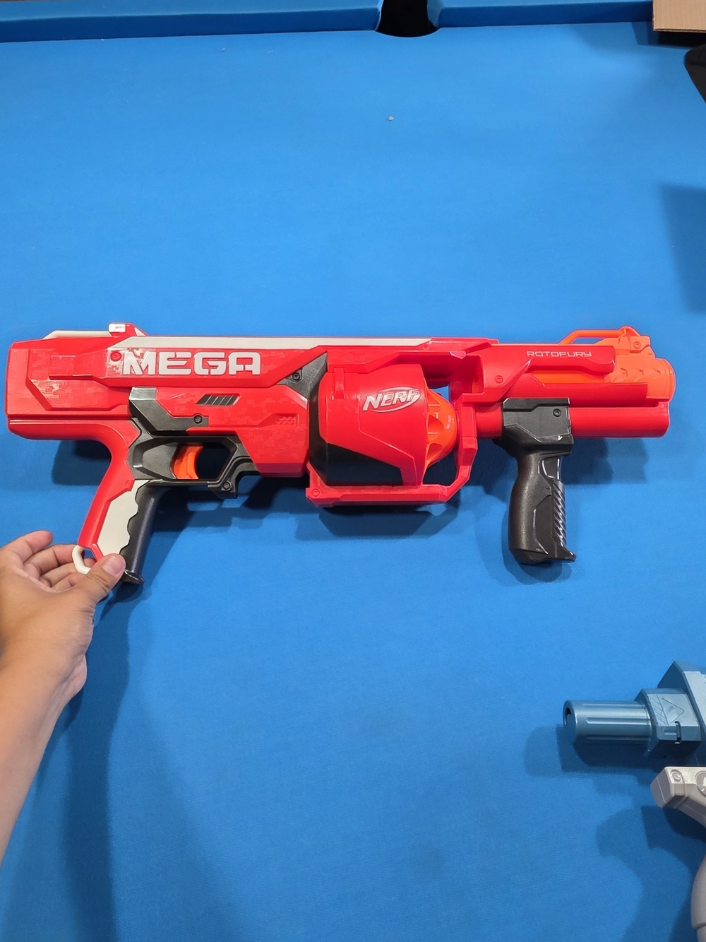 Nerf Mega Red Rotofury Blaster - High-Impact Kids Toy